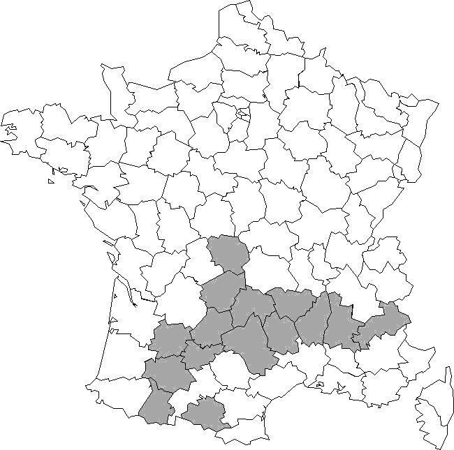 France, avec 15 départements coloriés : Lot, Creuse, etc